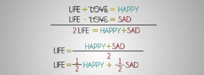 Math Equation Of Life Facebook Covers